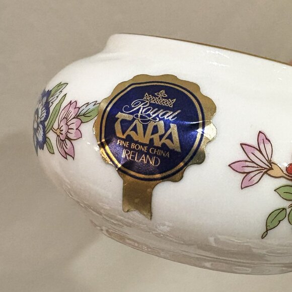 Vtg. Royal Tara of Galway Ireland Fine Bone China Floral Tea Light Candle Holder - Picture 5 of 8